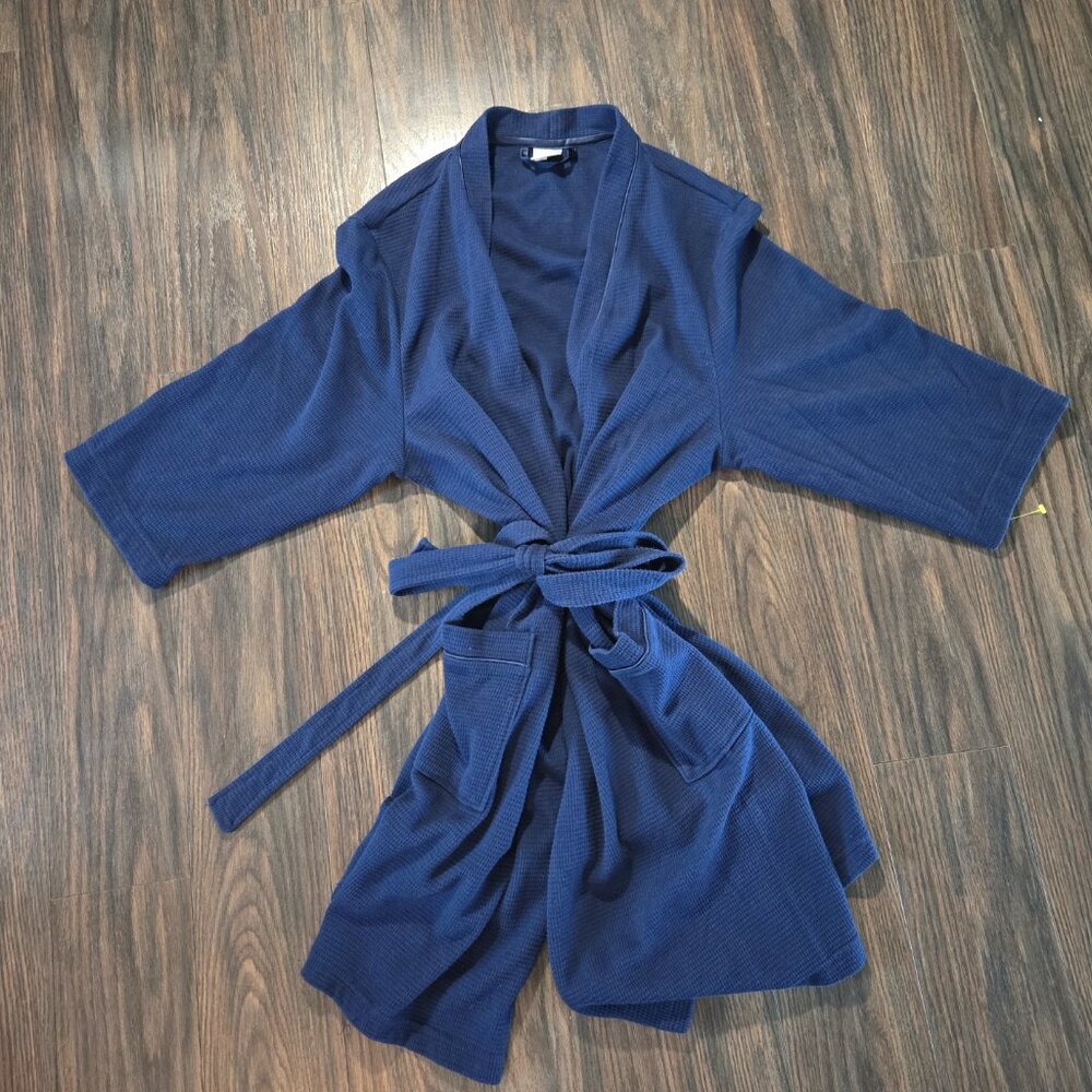 CROFT & BARROW Women's Navy Blue Cotton/Poly Lightweight Robe NWOT/SIZE XL